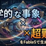 【復活】「数学的な事象」×「超難解」をFable5で生成してみた