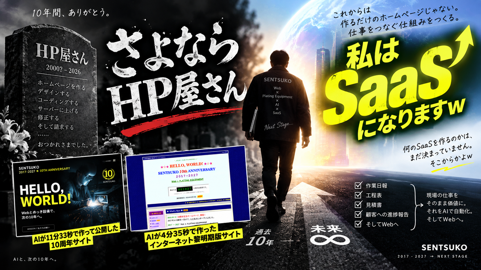 HP屋さんさよなら、私はSaaSになりますｗ